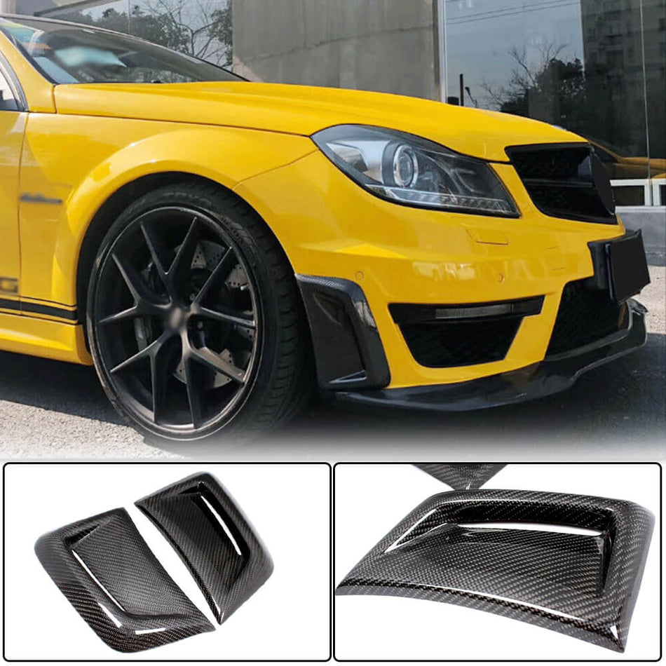 Mercedes Benz C Class W204 C204 C63 AMG Facelift 2012-2014 Front Bumper Vents Carbon Fiber-Ahacarbon