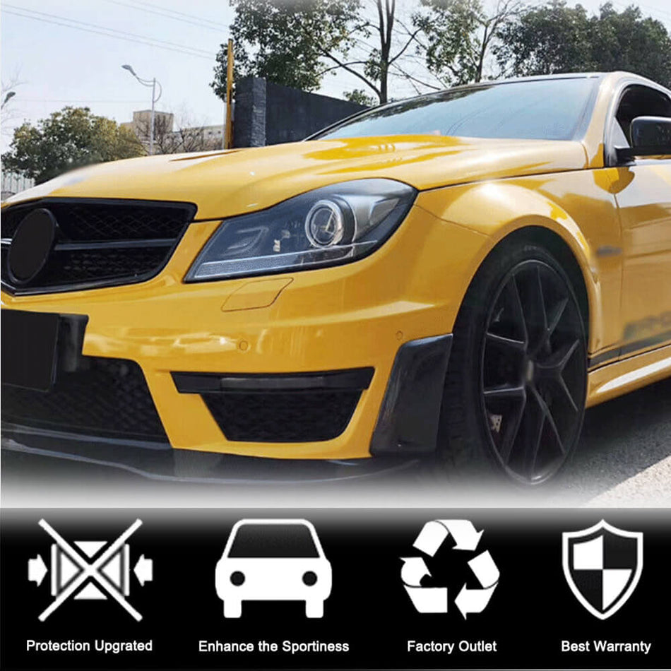 Mercedes Benz C Class W204 C204 C63 AMG Facelift 2012-2014 Front Bumper Vents Carbon Fiber-Ahacarbon