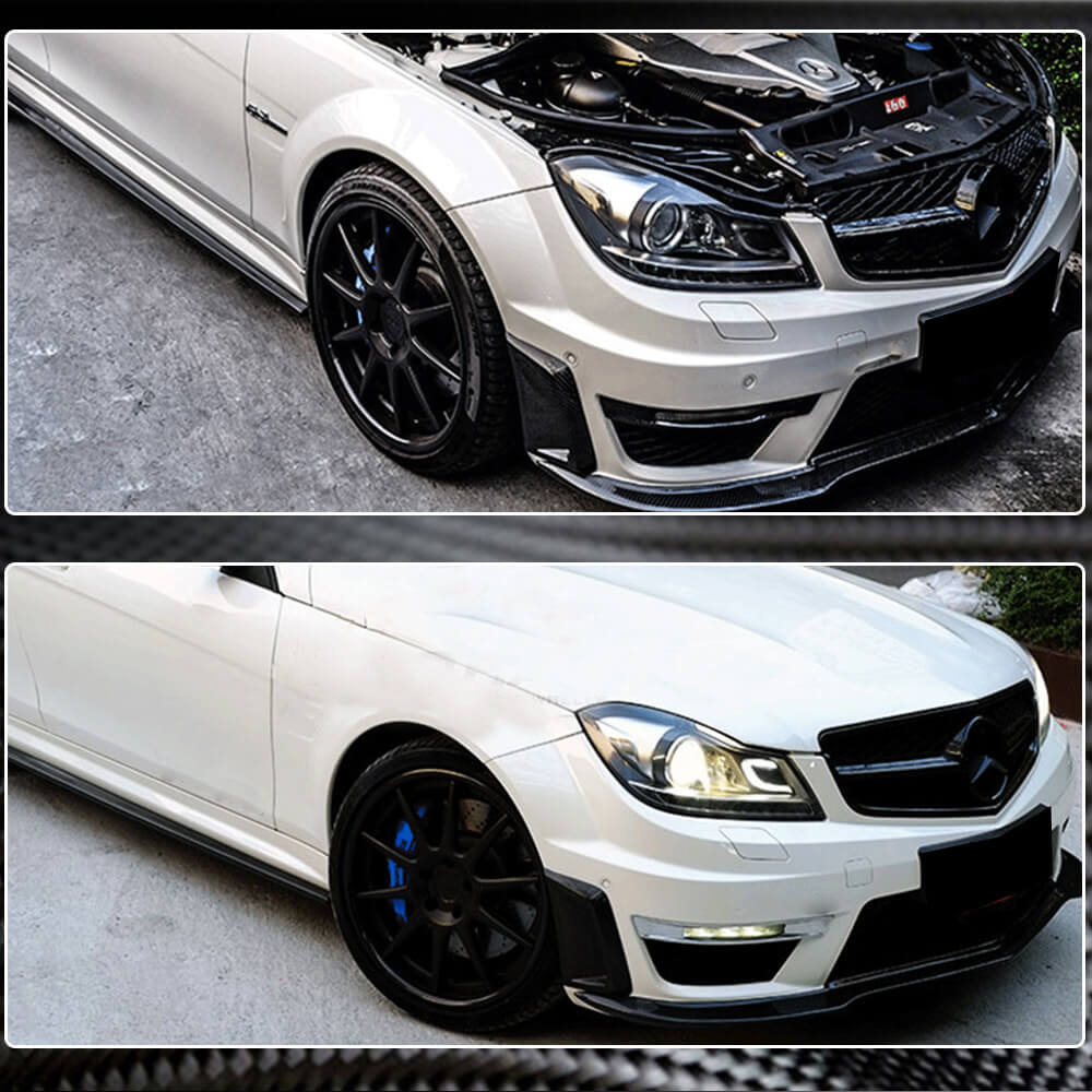 Mercedes Benz C Class W204 C204 C63 AMG Facelift 2012-2014 Front Bumper Vents Carbon Fiber-Ahacarbon