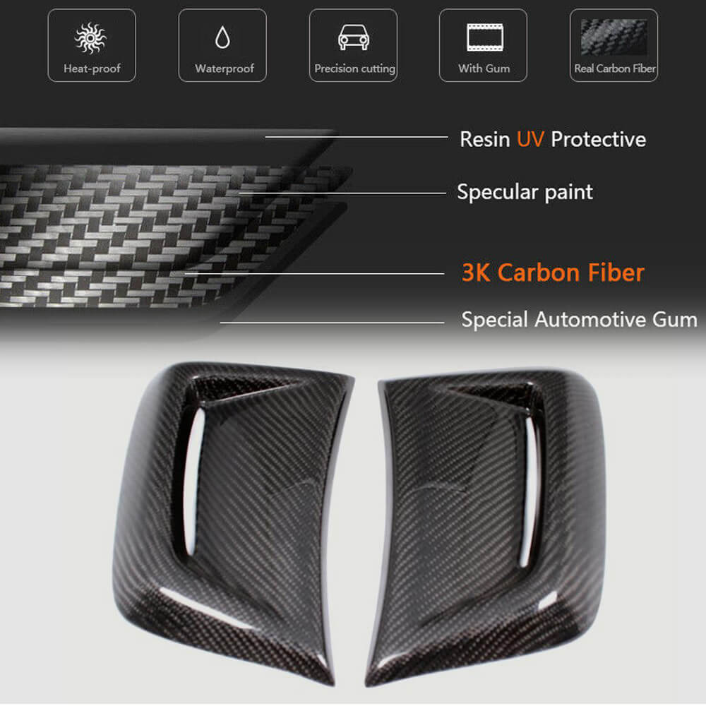 Mercedes Benz C Class W204 C204 C63 AMG Facelift 2012-2014 Front Bumper Vents Carbon Fiber-Ahacarbon
