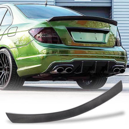 Mercedes Benz C Class W204 C250 C300 C63 AMG Sedan 2007-2015 Rear Trunk Spoiler Carbon Fiber-Ahacarbon