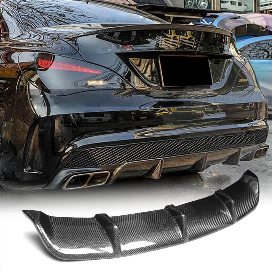 Mercedes Benz CLA Class W117 C117 CLA45 AMG Pre-facelift 2013-2016 Rear Bumper Diffuser Carbon Fiber-Ahacarbon