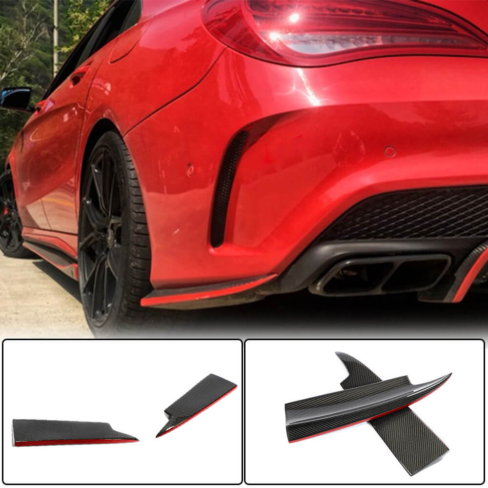 Mercedes Benz CLA Class (W117) C117 Sport CLA45 AMG 2013-2019 Rear Bumper Splitters Carbon Fiber-Ahacarbon