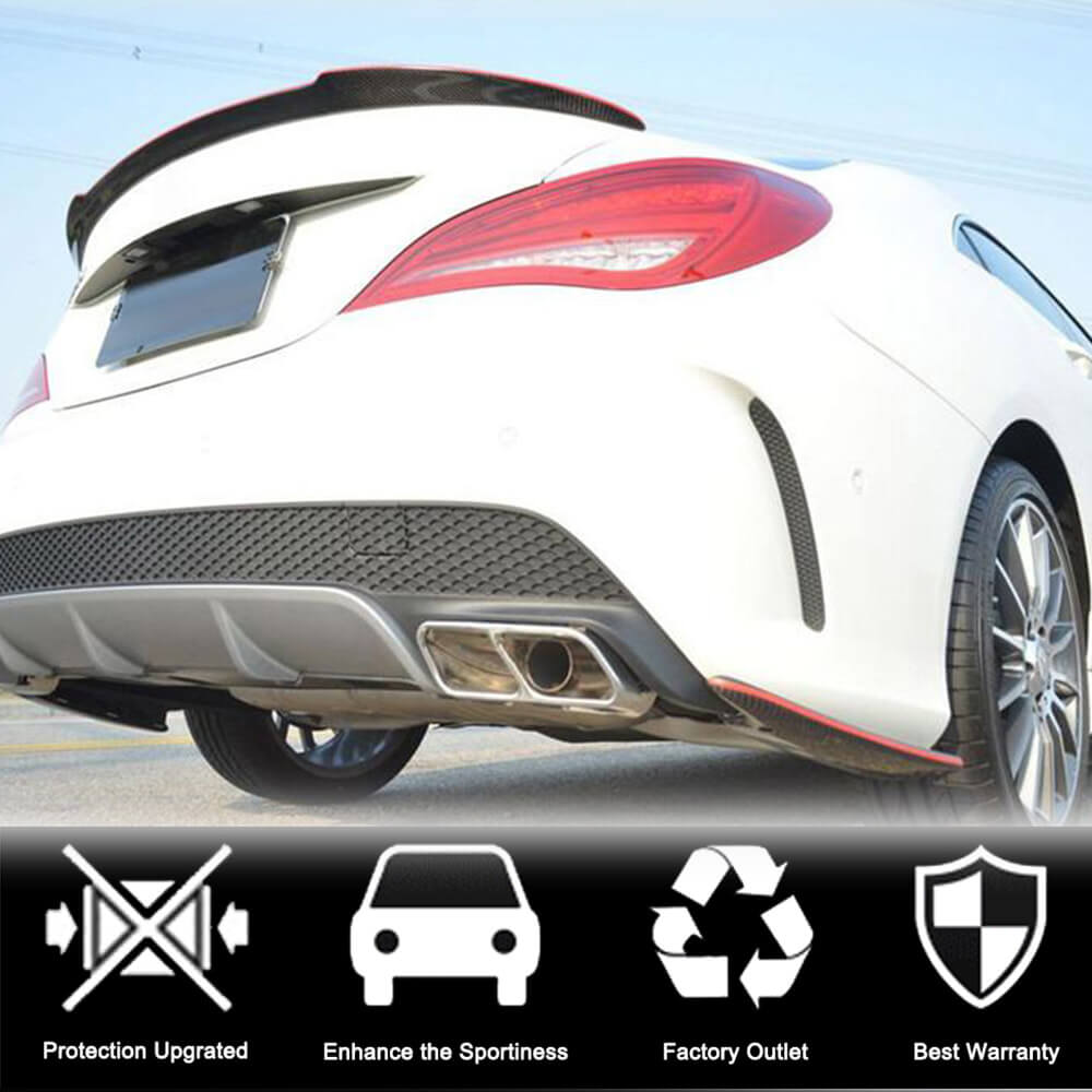 Mercedes Benz CLA Class (W117) C117 Sport CLA45 AMG 2013-2019 Rear Bumper Splitters Carbon Fiber-Ahacarbon
