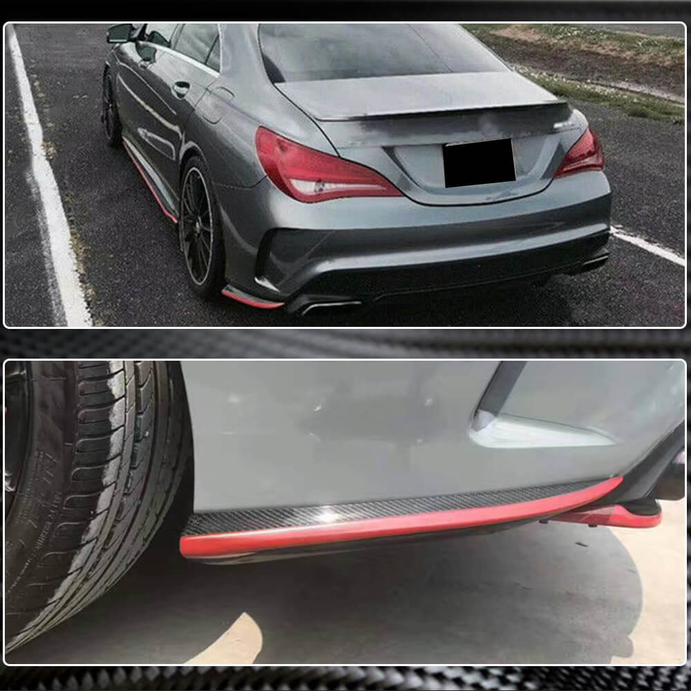 Mercedes Benz CLA Class (W117) C117 Sport CLA45 AMG 2013-2019 Rear Bumper Splitters Carbon Fiber-Ahacarbon