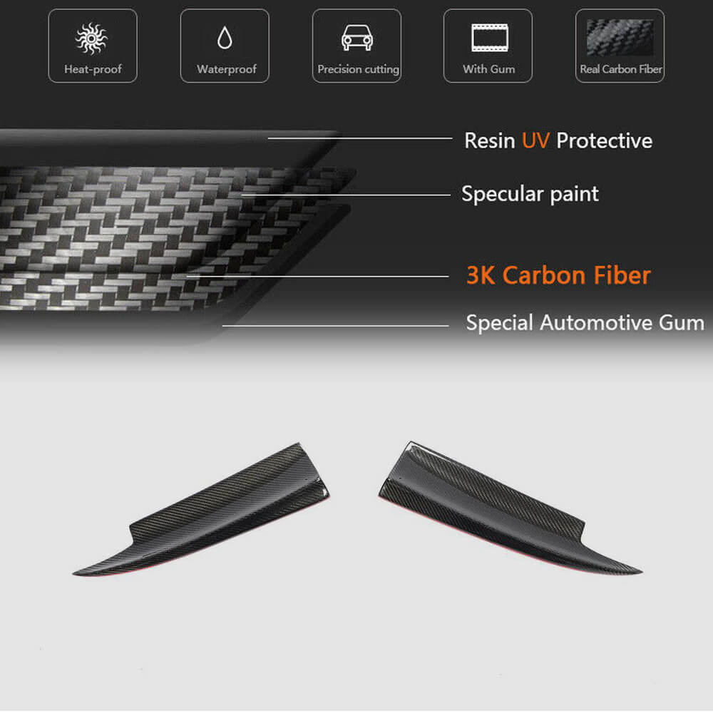 Mercedes Benz CLA Class (W117) C117 Sport CLA45 AMG 2013-2019 Rear Bumper Splitters Carbon Fiber-Ahacarbon