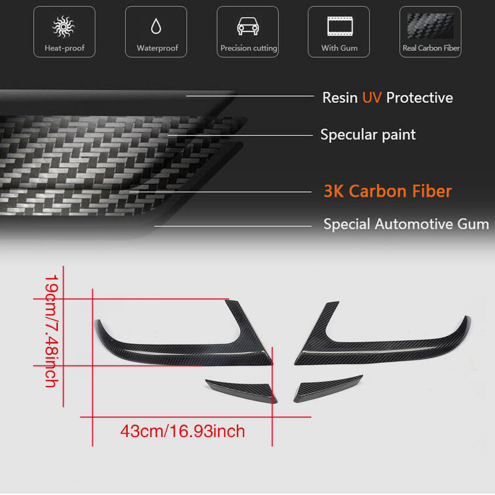 Mercedes Benz CLA Class (W117) C117 Sport CLA45 Pre-facelift 2013-2015 Rear Bumper Vents Carbon Fiber-Ahacarbon
