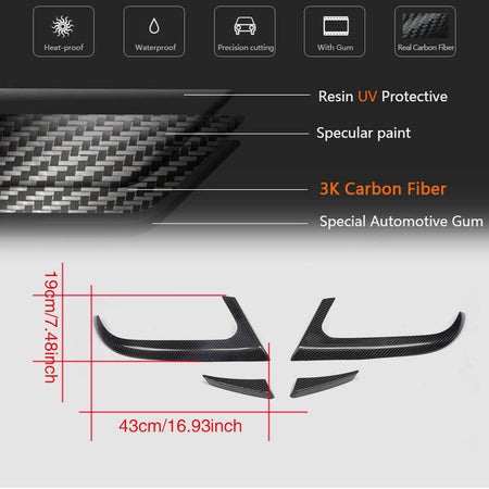 Mercedes Benz CLA Class (W117) C117 Sport CLA45 Pre-facelift 2013-2015 Rear Bumper Vents Carbon Fiber-Ahacarbon