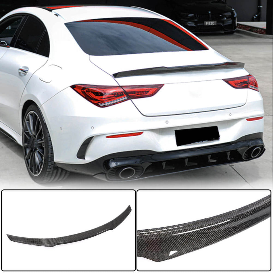 Mercedes Benz CLA Class (W118) C118 AMG Sedan 2020UP Rear Trunk Spoiler Carbon Fiber-Ahacarbon