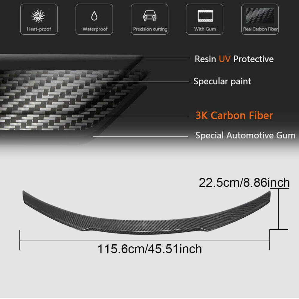 Mercedes Benz CLA Class (W118) C118 AMG Sedan 2020UP Rear Trunk Spoiler Carbon Fiber-Ahacarbon