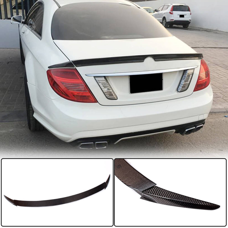 Mercedes Benz CL Class W216 2007-2014 Rear Trunk Spoiler Carbon Fiber-Ahacarbon
