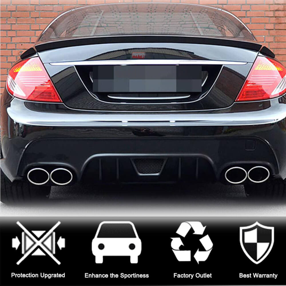 Mercedes Benz CL Class W216 2007-2014 Rear Trunk Spoiler Carbon Fiber-Ahacarbon