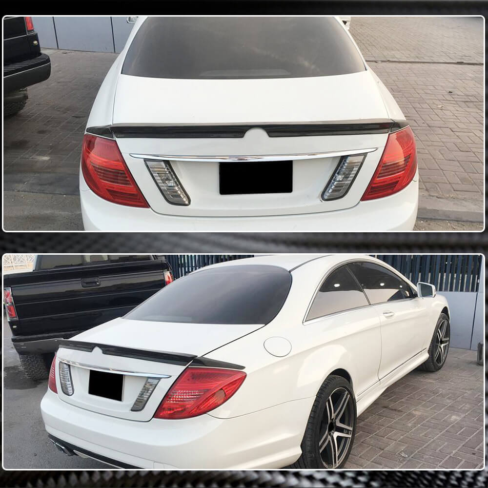 Mercedes Benz CL Class W216 2007-2014 Rear Trunk Spoiler Carbon Fiber-Ahacarbon