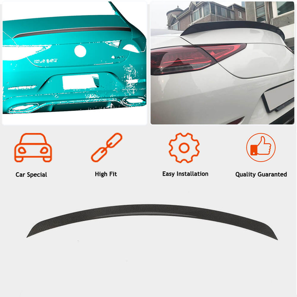 Mercedes Benz CLS Class C257 CLS53 AMG Sedan 2018-2020 Rear Trunk Spoiler Carbon Fiber-Ahacarbon