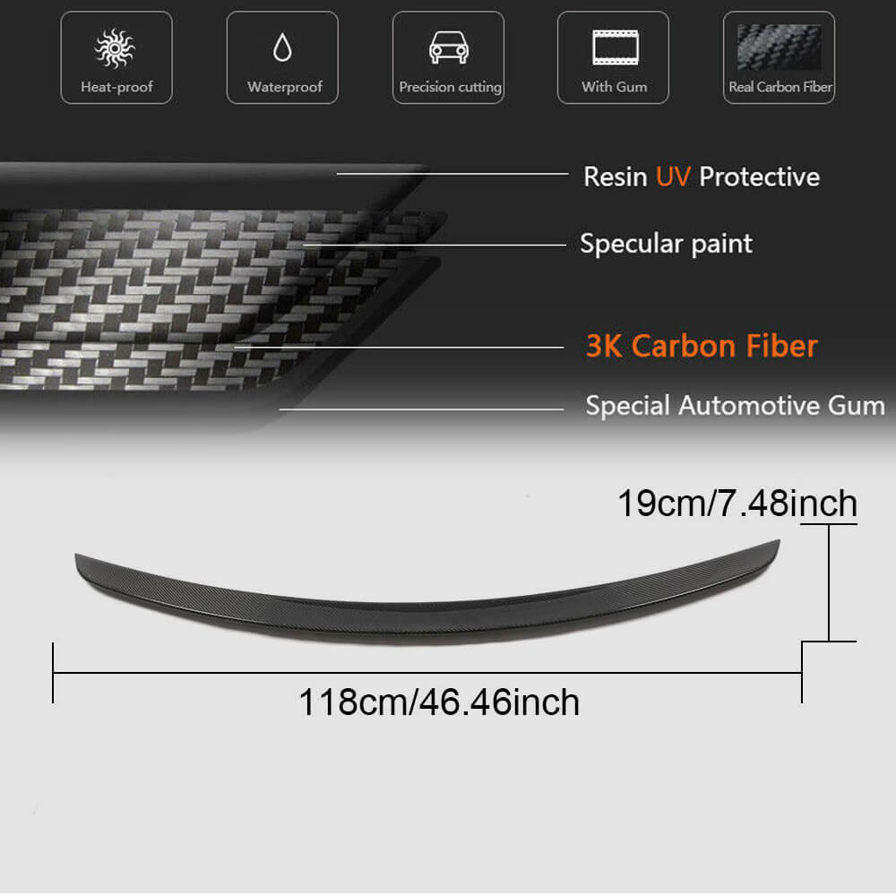 Mercedes Benz CLS Class C257 CLS53 AMG Sedan 2018-2020 Rear Trunk Spoiler Carbon Fiber-Ahacarbon