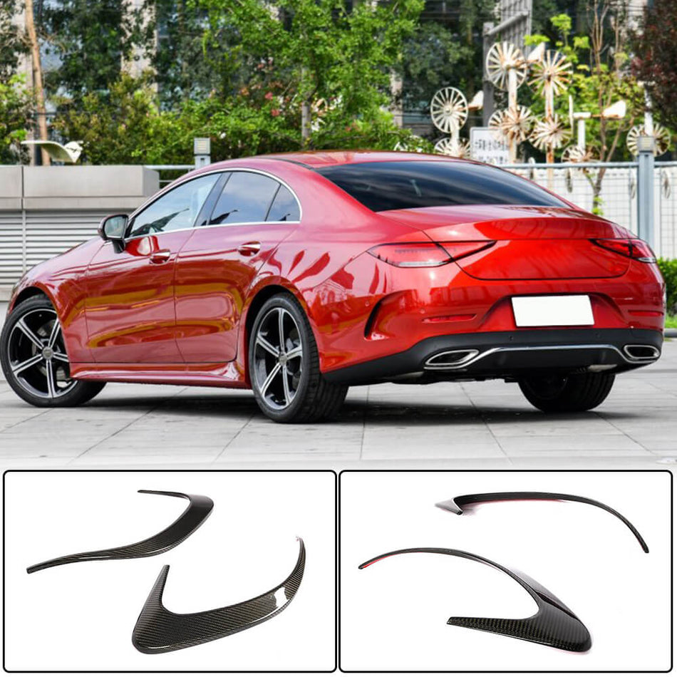 For Mercedes Benz CLS Class C257 Sport CLS53 AMG Sedan 18-20 Carbon Fiber Rear Bumper Air Fender Vent Fins-Ahacarbon