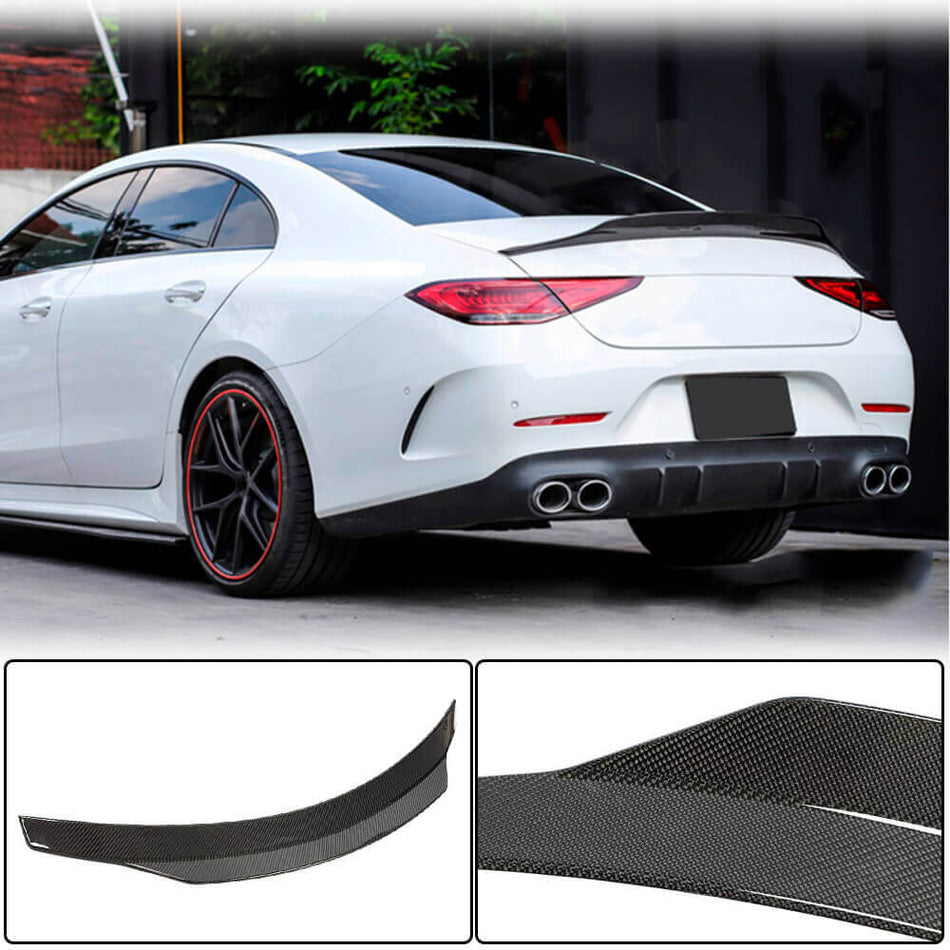 Mercedes Benz CLS Class (W257) C257 2018-2020 Rear Trunk Spoiler Carbon Fiber-Ahacarbon