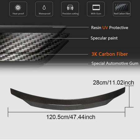 Mercedes Benz CLS Class (W257) C257 2018-2020 Rear Trunk Spoiler Carbon Fiber-Ahacarbon