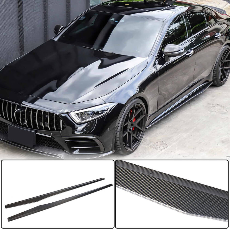 Mercedes Benz C257 Sport CLS53 AMG 2018-2020 Side Skirts Carbon Fiber-Ahacarbon