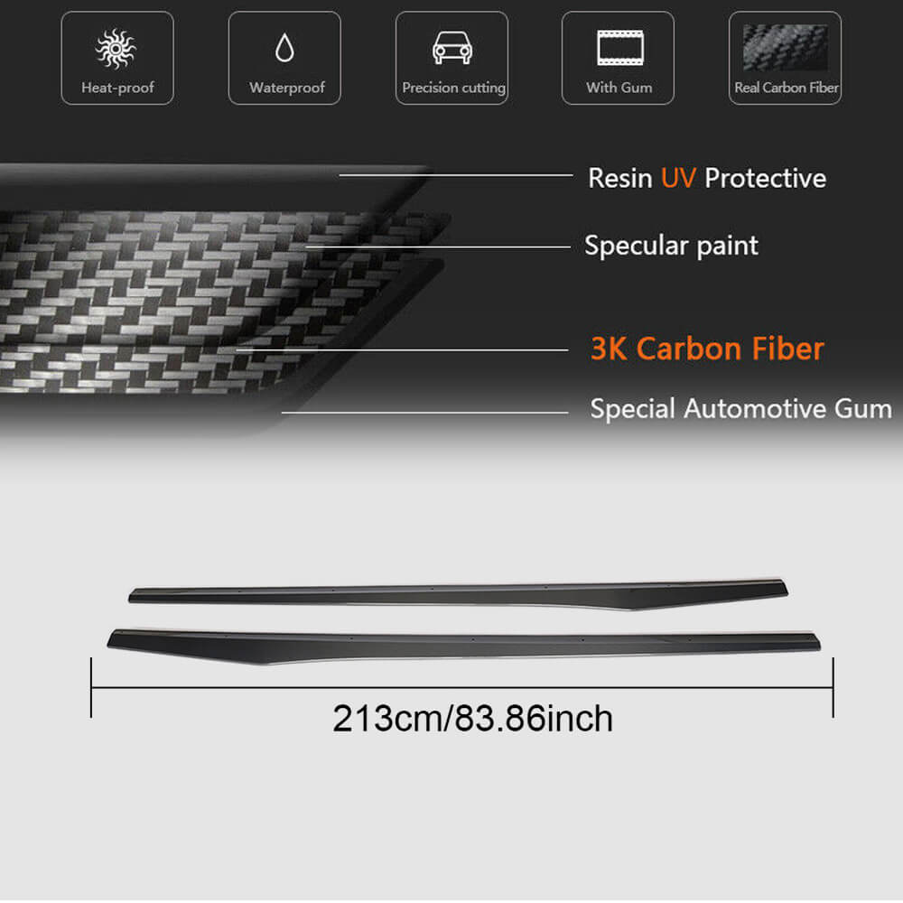 Mercedes Benz C257 Sport CLS53 AMG 2018-2020 Side Skirts Carbon Fiber-Ahacarbon