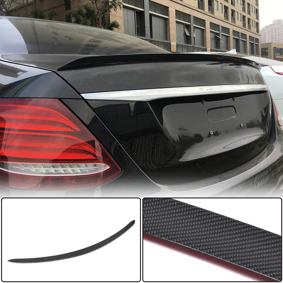 Mercedes Benz E-Class W213 E63 S AMG Sedan 2017-2020 Rear Trunk Spoiler Carbon Fiber/FRP-Ahacarbon