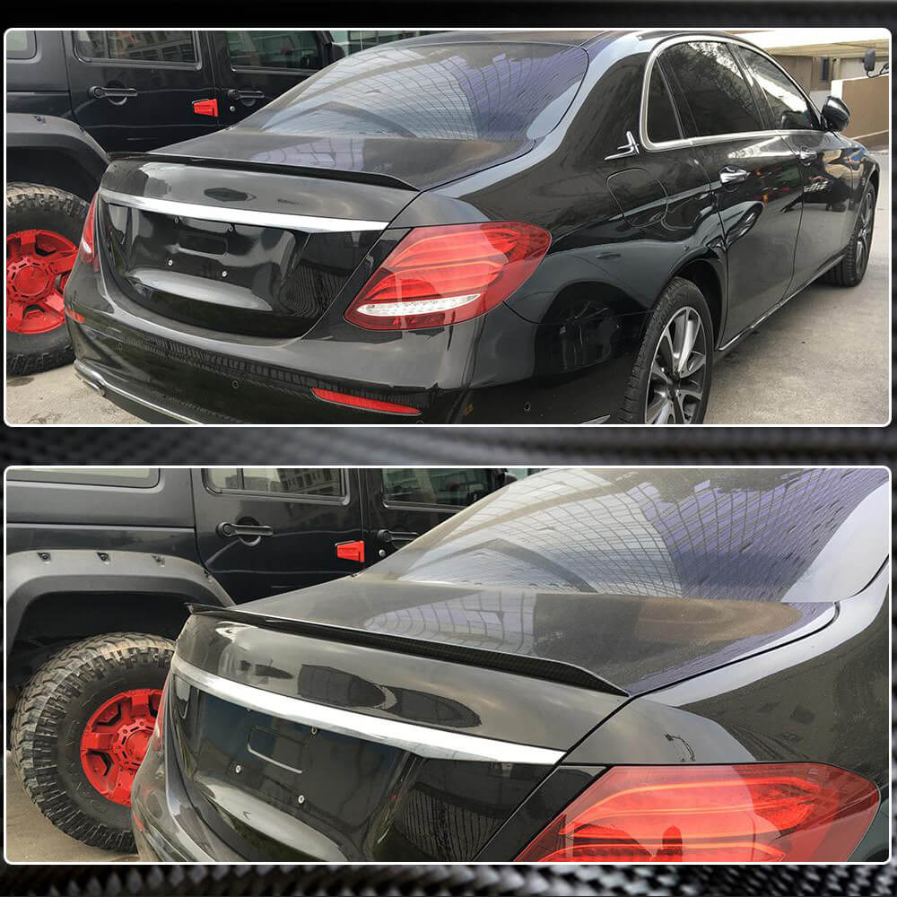 Mercedes Benz E-Class W213 E63 S AMG Sedan 2017-2020 Rear Trunk Spoiler Carbon Fiber/FRP-Ahacarbon