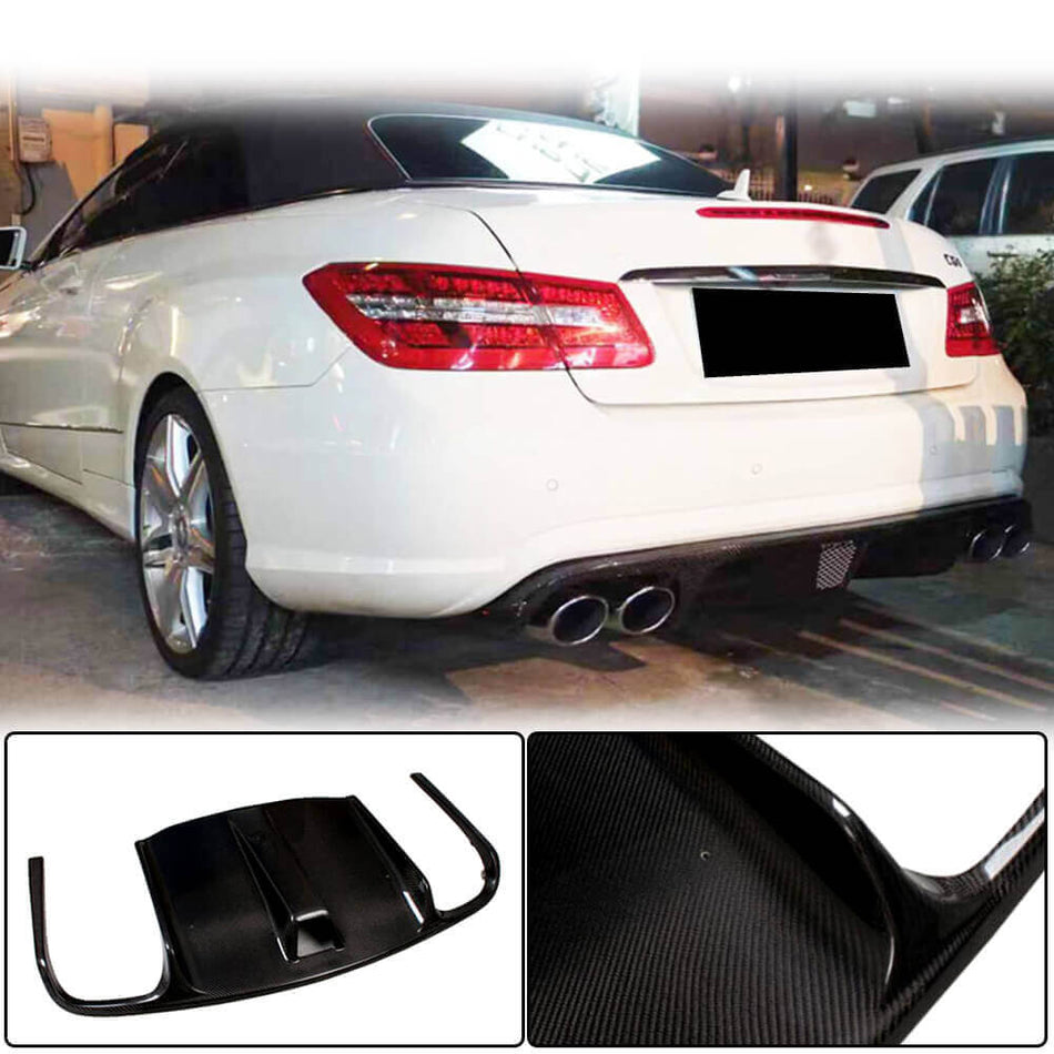 Mercedes Benz E Class (W207) C207 A207 E63 Pre-facelift 2009-2013 Rear Bumper Diffuser Carbon Fiber-Ahacarbon