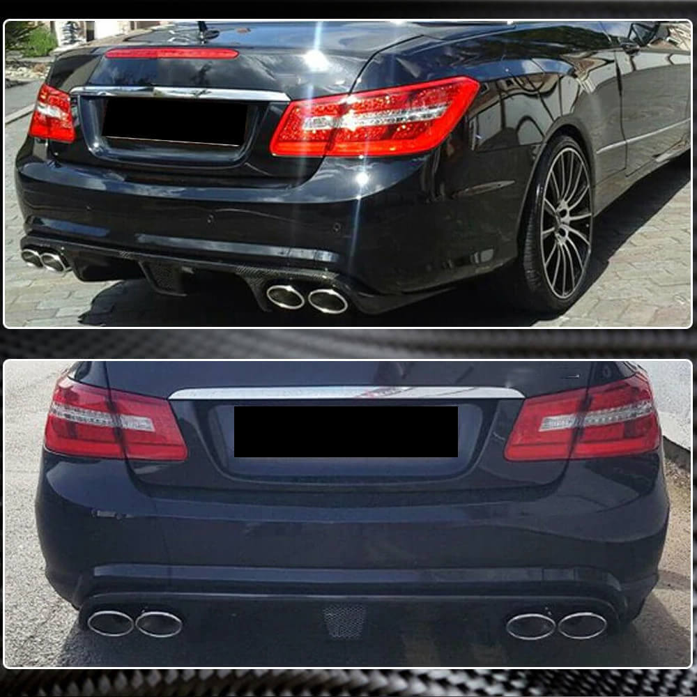 Mercedes Benz E Class (W207) C207 A207 E63 Pre-facelift 2009-2013 Rear Bumper Diffuser Carbon Fiber-Ahacarbon
