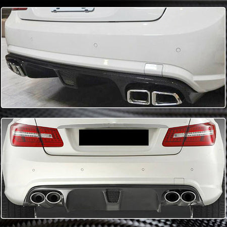 Mercedes Benz E Class (W207) C207 A207 E63 Pre-facelift 2009-2013 Rear Bumper Diffuser Carbon Fiber-Ahacarbon