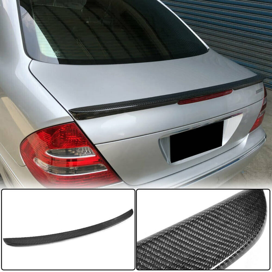 Mercedes Benz E Class W211 E63 AMG Sedan 2002-2009 Rear Trunk Spoiler Carbon Fiber-Ahacarbon