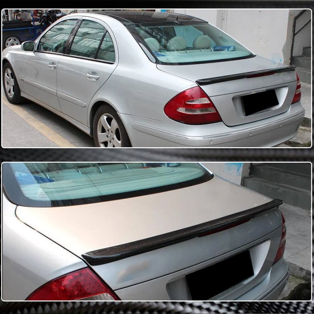 Mercedes Benz E Class W211 E63 AMG Sedan 2002-2009 Rear Trunk Spoiler Carbon Fiber-Ahacarbon