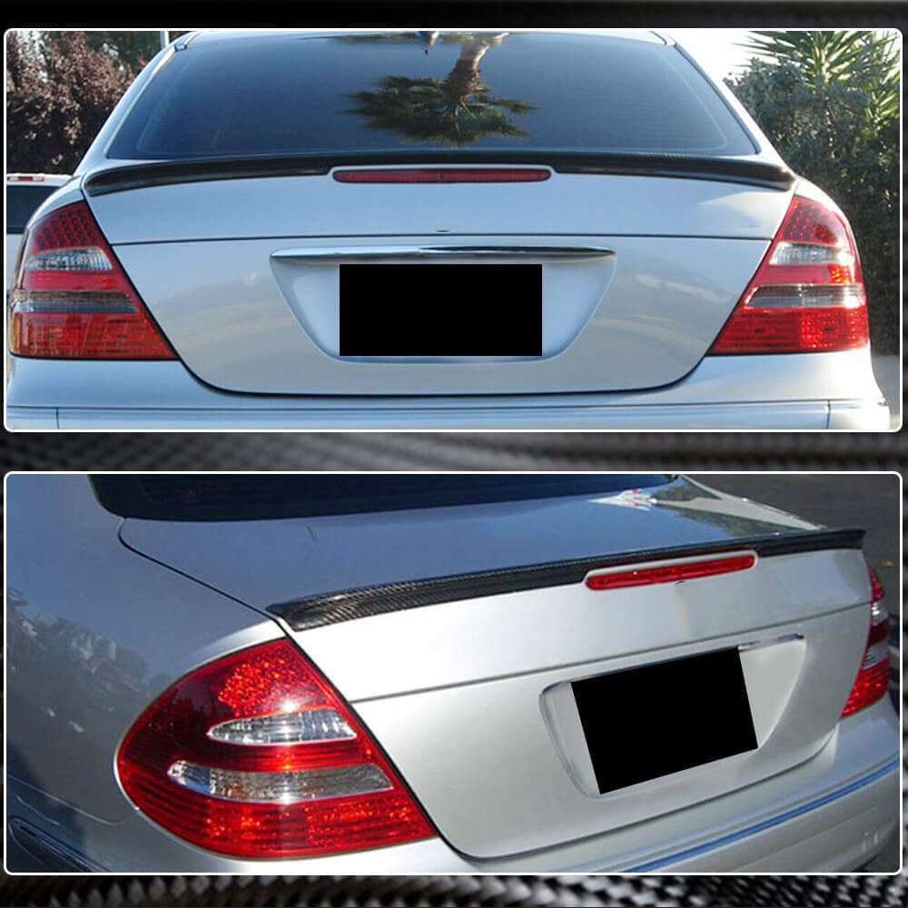 Mercedes Benz E Class W211 E63 AMG Sedan 2002-2009 Rear Trunk Spoiler Carbon Fiber-Ahacarbon
