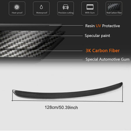 Mercedes Benz E Class W211 E63 AMG Sedan 2002-2009 Rear Trunk Spoiler Carbon Fiber-Ahacarbon