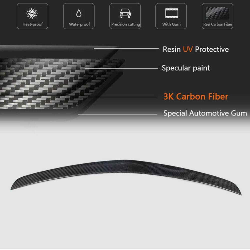 Mercedes Benz E Class W212 2010-2016 Rear Trunk Spoiler Carbon Fiber/FRP-Ahacarbon