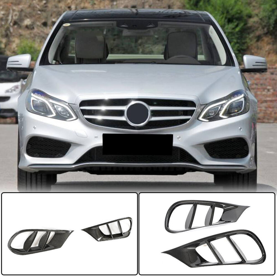 Mercedes Benz E Class W212 Sport Pre-facelift 2014-2016 Fog Lamp Covers Carbon Fiber-Ahacarbon