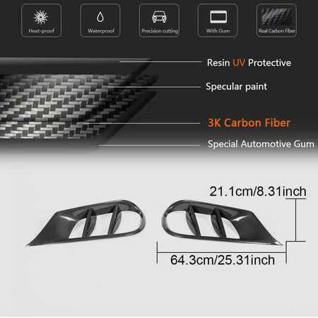Mercedes Benz E Class W212 Sport Pre-facelift 2014-2016 Fog Lamp Covers Carbon Fiber-Ahacarbon