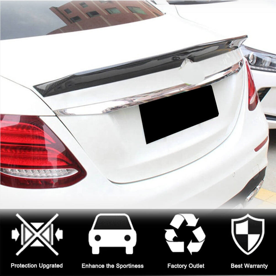 Mercedes Benz E Class W213 2016-2022 Rear Trunk Spoiler Carbon Fiber-Ahacarbon