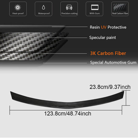 Mercedes Benz E Class W213 2016-2022 Rear Trunk Spoiler Carbon Fiber-Ahacarbon