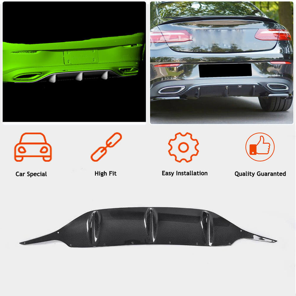 Mercedes Benz (W238) C238 A238 2017-2019 Rear Bumper Diffuser Carbon Fiber-Ahacarbon