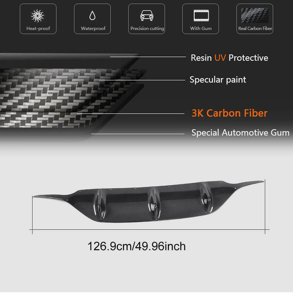 Mercedes Benz (W238) C238 A238 2017-2019 Rear Bumper Diffuser Carbon Fiber-Ahacarbon