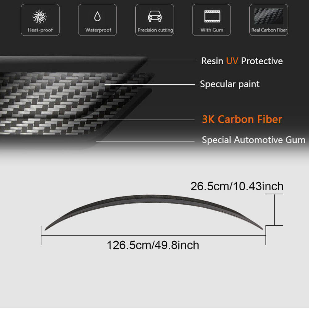 Mercedes Benz E Class W238 C238 Coupe 2017-2021 Rear Trunk Spoiler Carbon Fiber-Ahacarbon