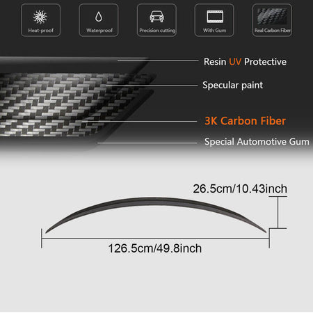 Mercedes Benz E Class W238 C238 Coupe 2017-2021 Rear Trunk Spoiler Carbon Fiber-Ahacarbon