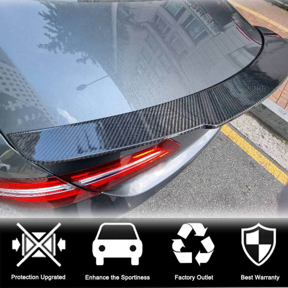 Mercedes Benz E Class W238 C238 Coupe 2017-2021 Rear Trunk Spoiler Carbon Fiber-Ahacarbon