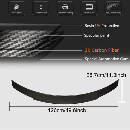 Mercedes Benz E Class W238 C238 Coupe 2017-2021 Rear Trunk Spoiler Carbon Fiber-Ahacarbon