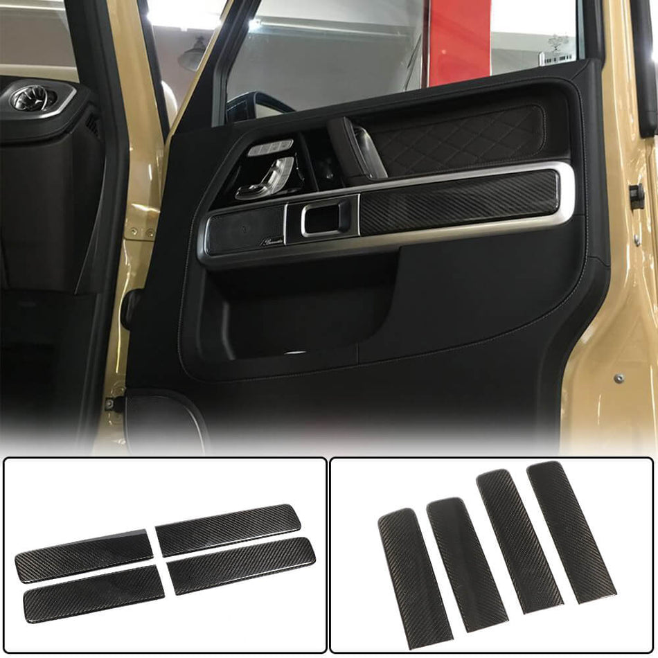Mercedes Benz G Class W463 2019UP Interior Door Handle Trims Dry Carbon Fiber-Ahacarbon