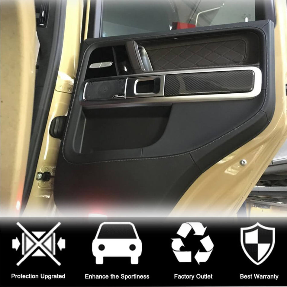 Mercedes Benz G Class W463 2019UP Interior Door Handle Trims Dry Carbon Fiber-Ahacarbon