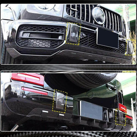 Mercedes Benz G Class W463 G63 AMG 2019UP Front Rear Bumper Trims Dry Carbon Fiber-Ahacarbon