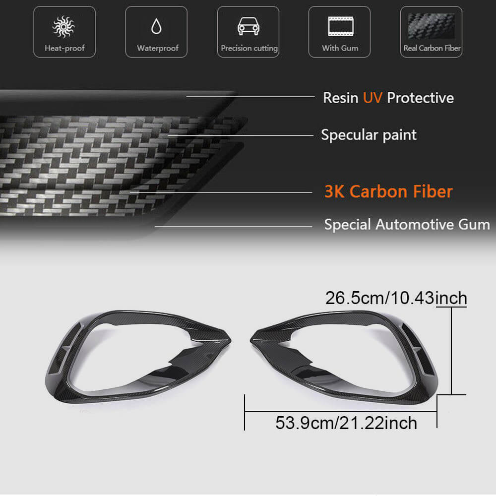Mercedes Benz GLA Class H247 Sport GLA35 GLA45 2020-2022 Front Bumper Vents Dry Carbon Fiber-Ahacarbon