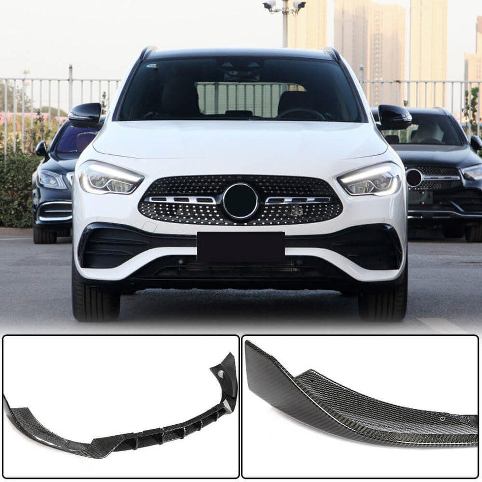 Mercedes Benz GLA Class H247 Sport GLA35 GLA45 2020UP Front Bumper Lip Carbon Fiber-Ahacarbon