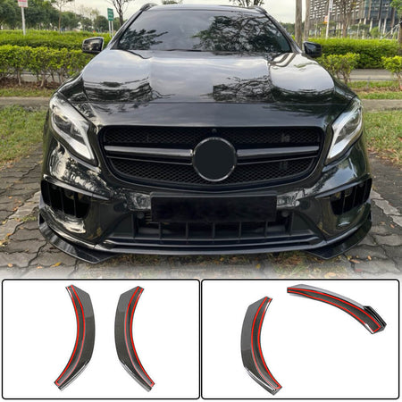 Mercedes Benz GLA Class X156 GLA45 AMG 2017-2020 Front Bumper Splitters Carbon Fiber-Ahacarbon